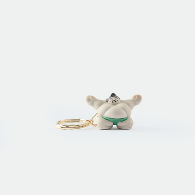 Ceramic Japan - Oiri Sumo Keyring Green