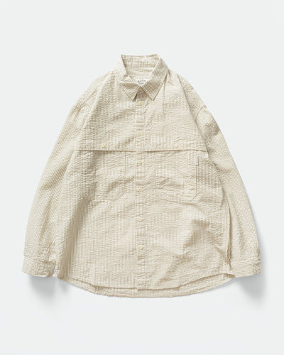 Kappy - Stripe Pocket Work Shirt Ivory