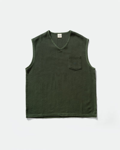 Kappy - Woven Cotton Vest Green