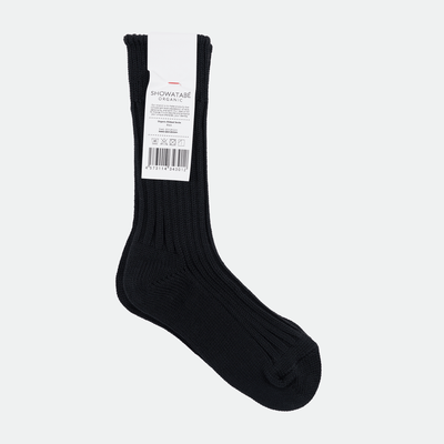 Decka - Organic Ribbed Socks Black