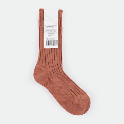 Decka - Organic Ribbed Socks Terracotta