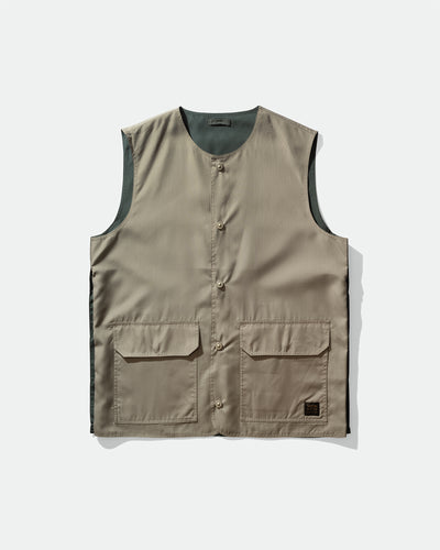 TAION - Military Reversible Crew Neck Vest Sage Green