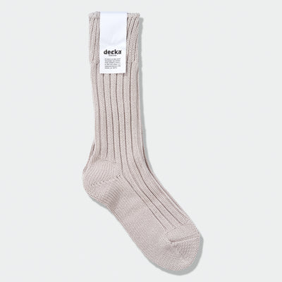 Decka - Cased Heavyweight Plain Socks Silver