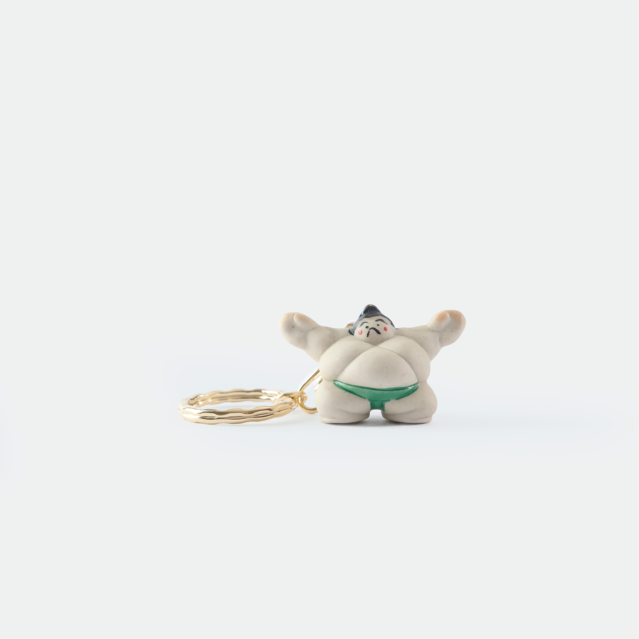 Ceramic Japan - Oiri Sumo Keyring Green