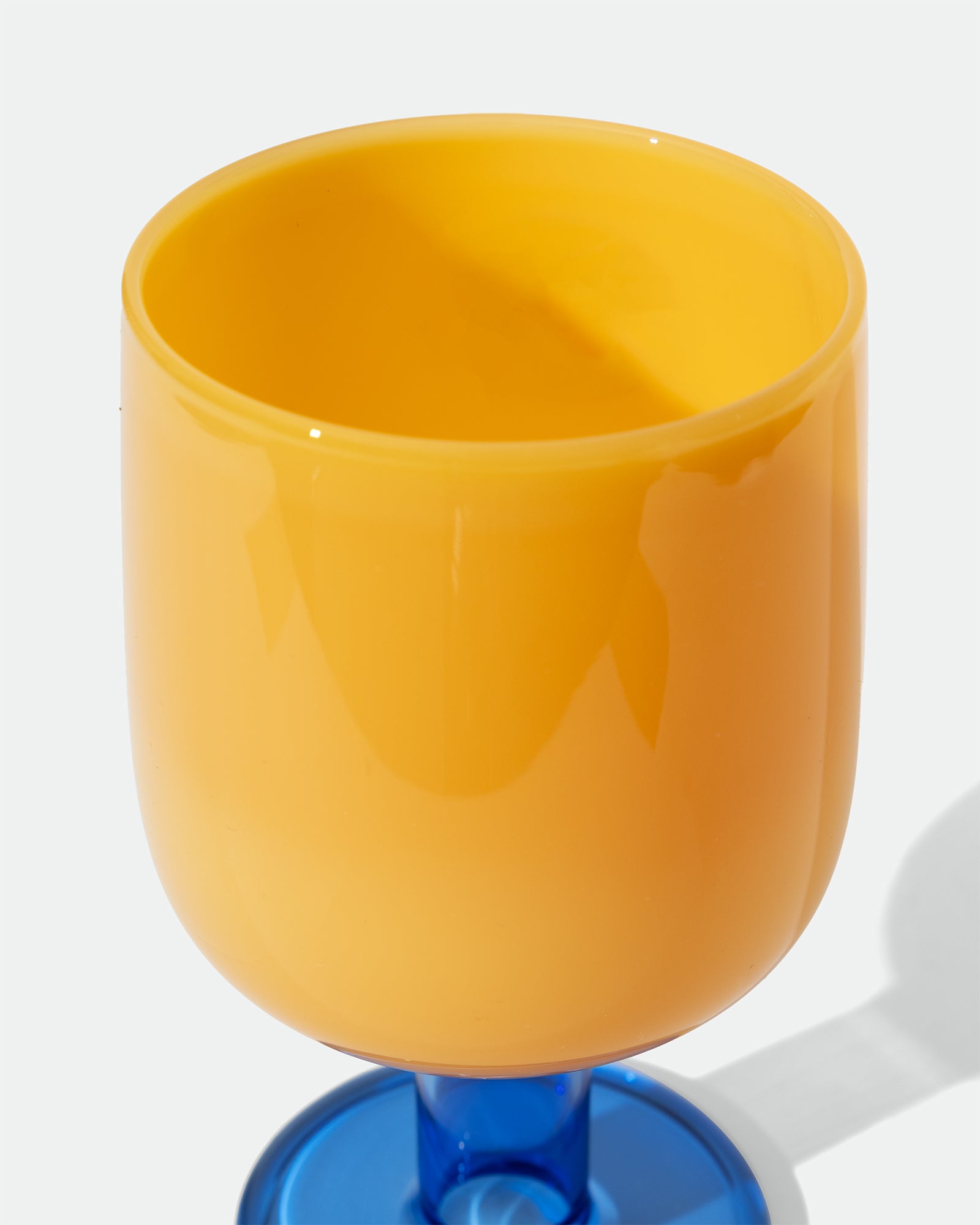 Amabro - Two Tone Wine Glass Yellow/Blue