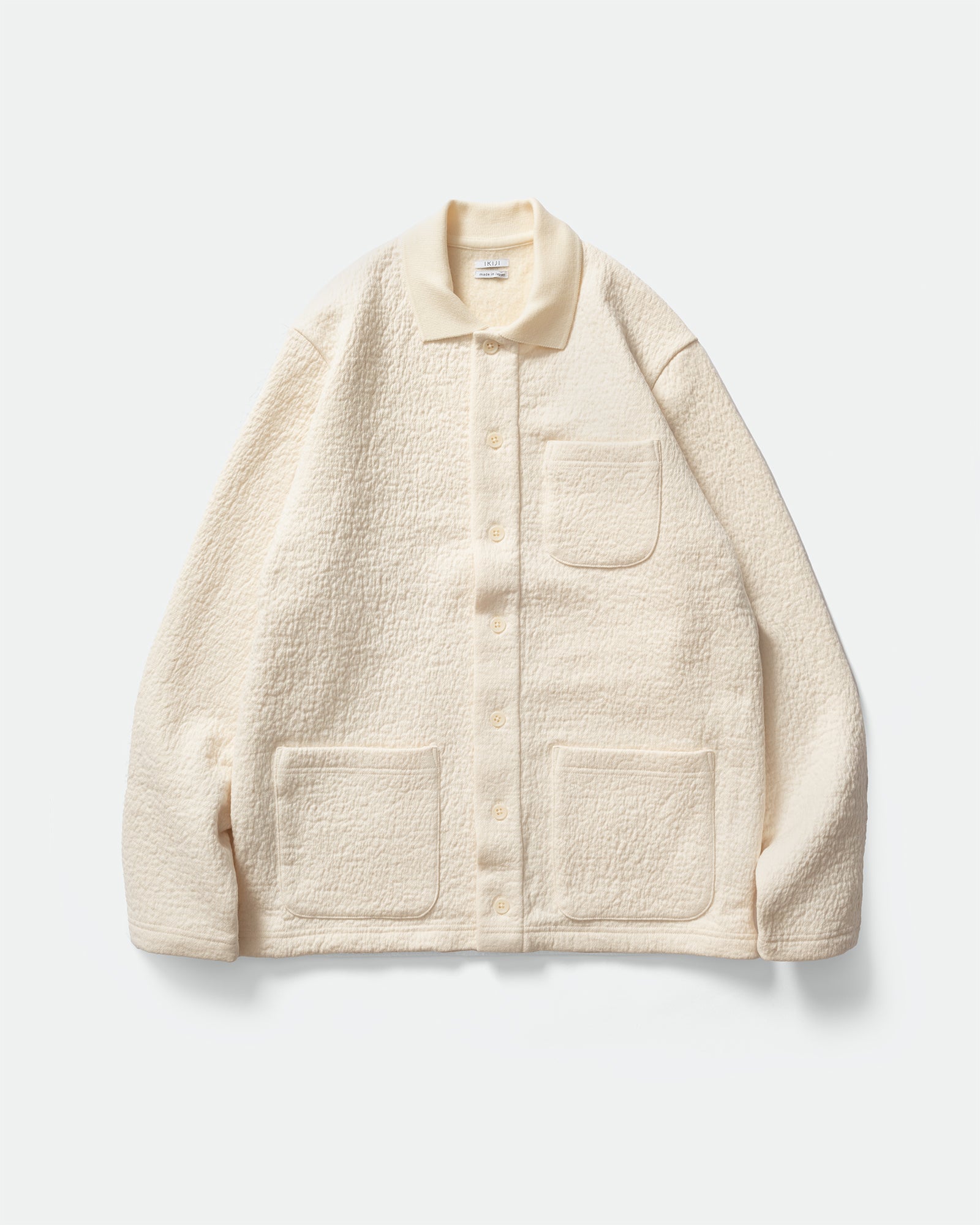 IKIJI - Fulling Fleece Work Jacket Cream