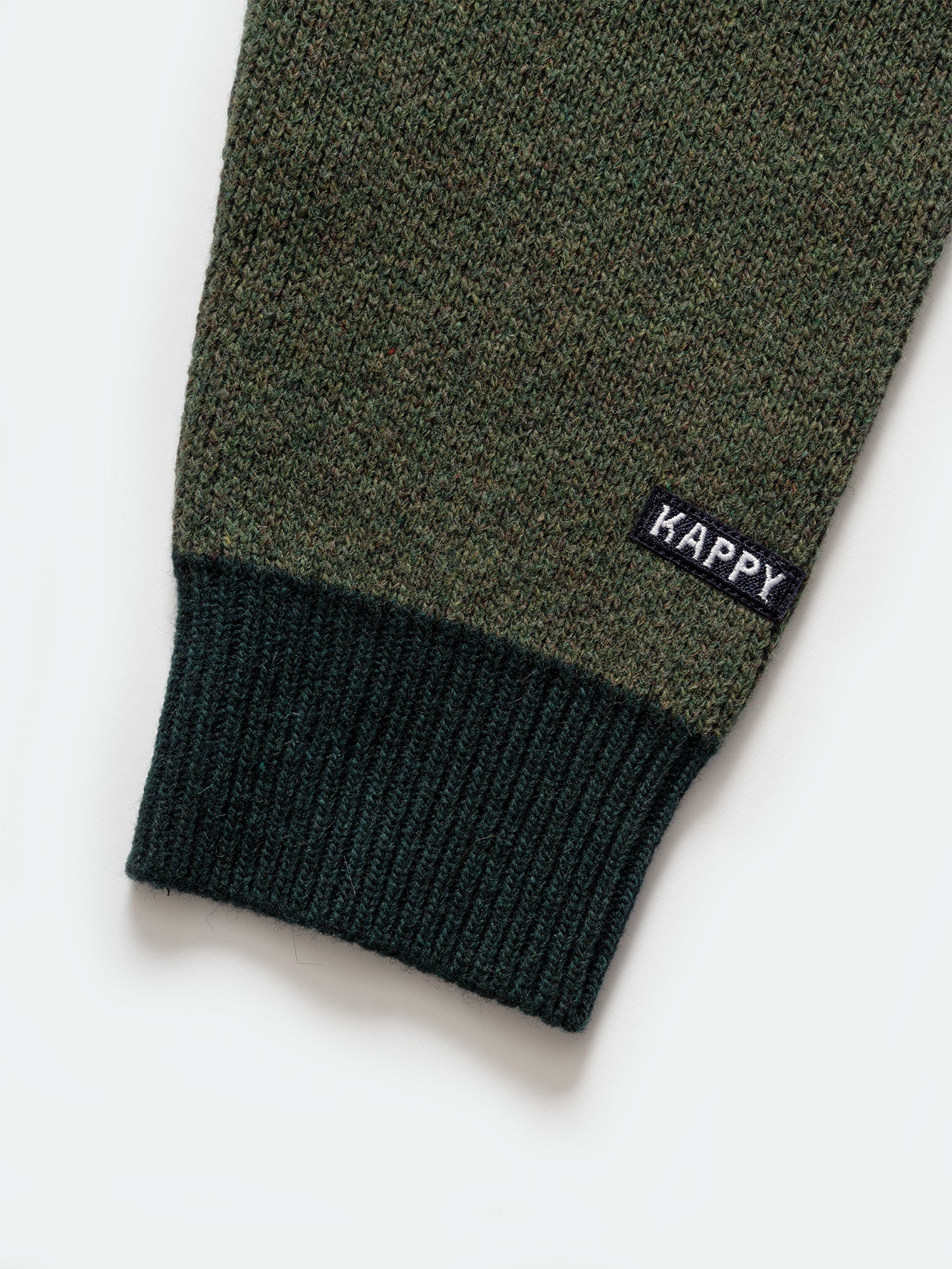 Kappy - Round Wool Knit Jumper Green