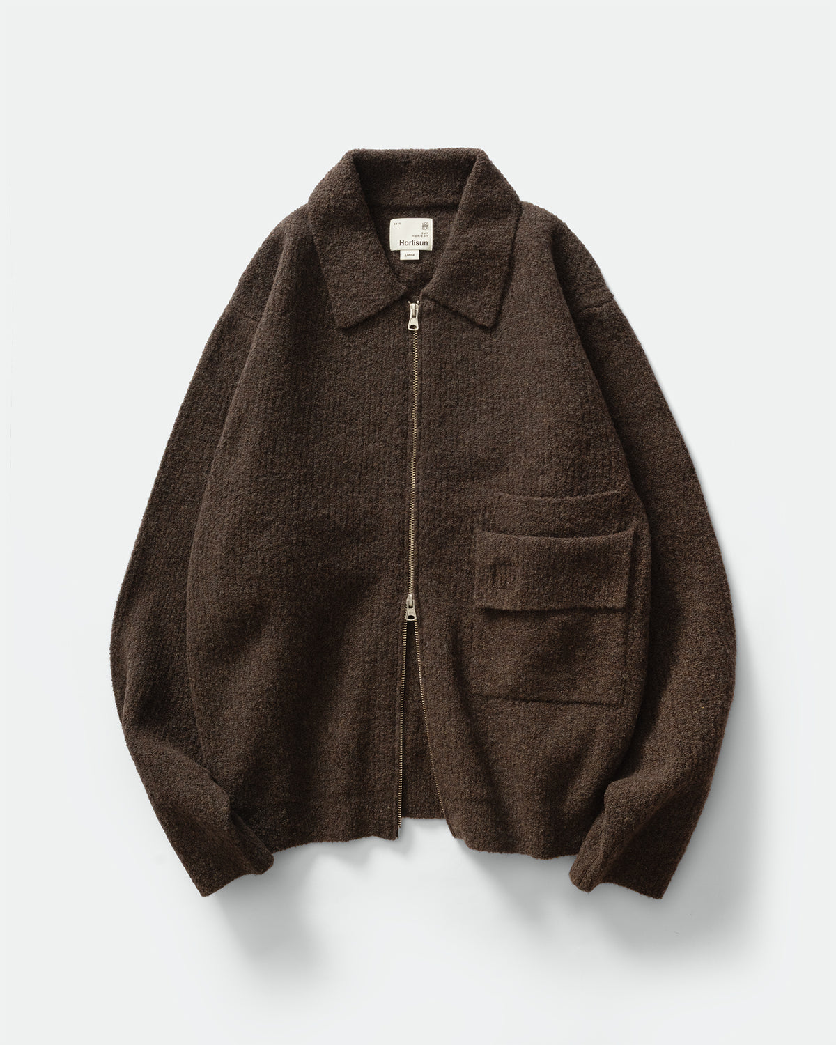 Horlisun - Forshey Boucle Zip Up Knit Cardigan, Multi