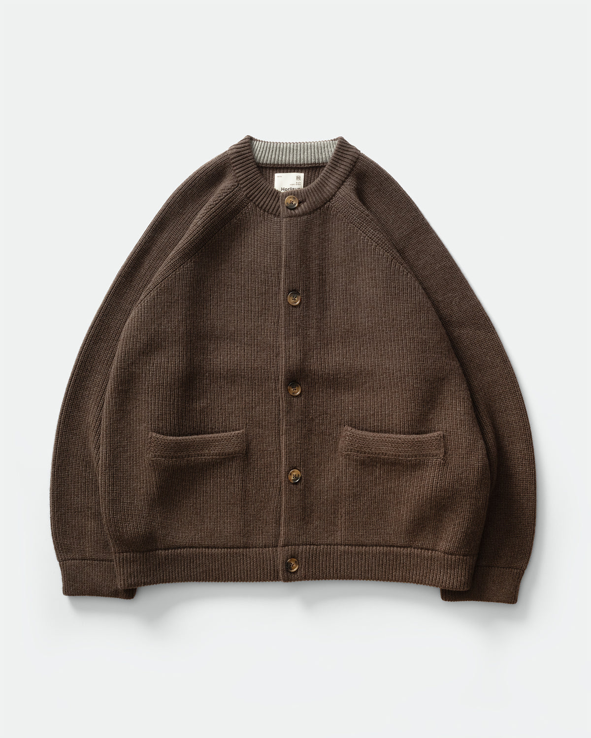 Horlisun - Annette Superfine Wool Knit Cardigan, Olive