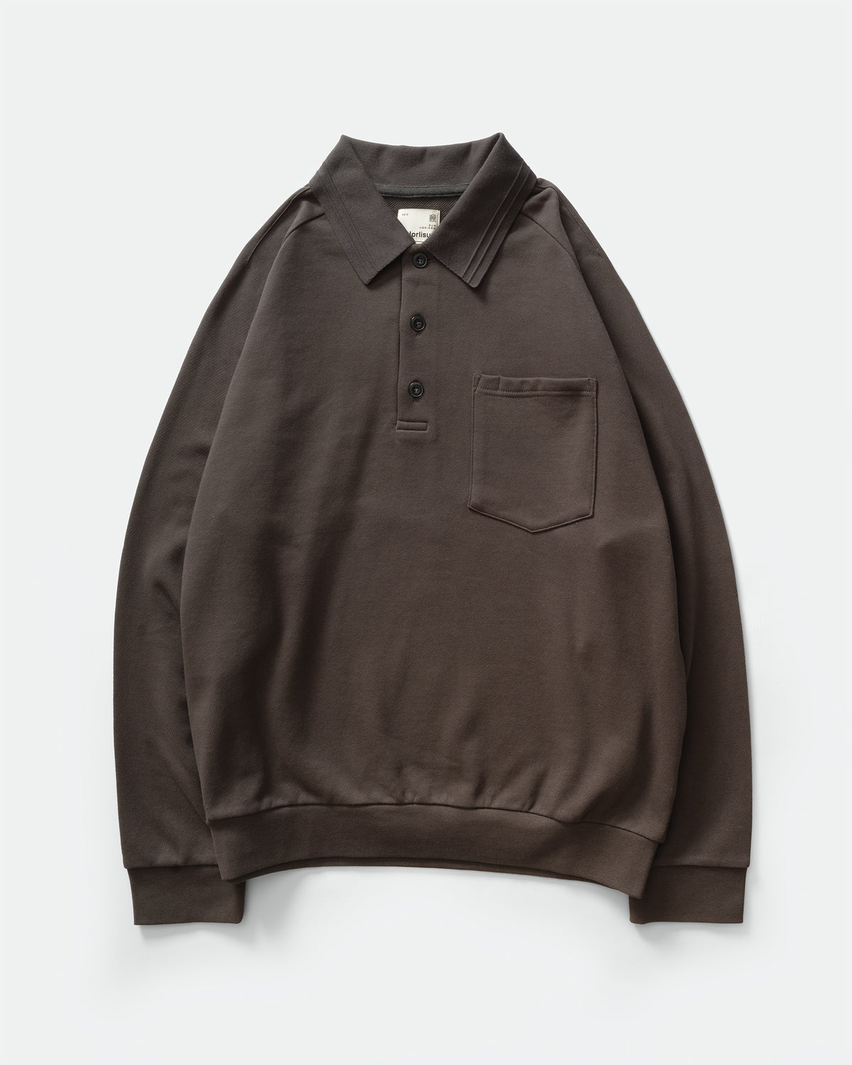 Horlisun - Sugarpine Raglan Collar Sweatshirt, Charcoal