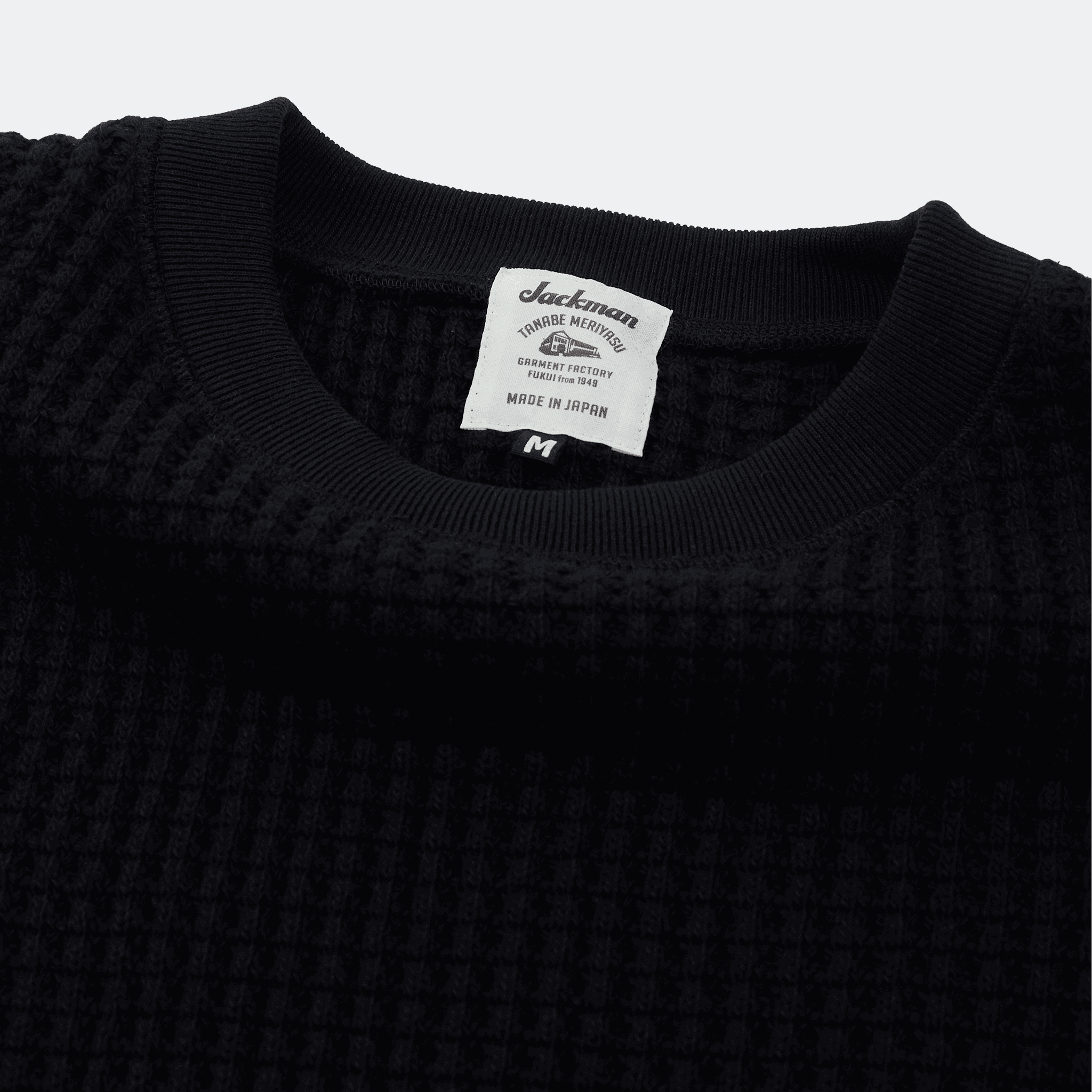 Jackman - Waffle Crewneck Black