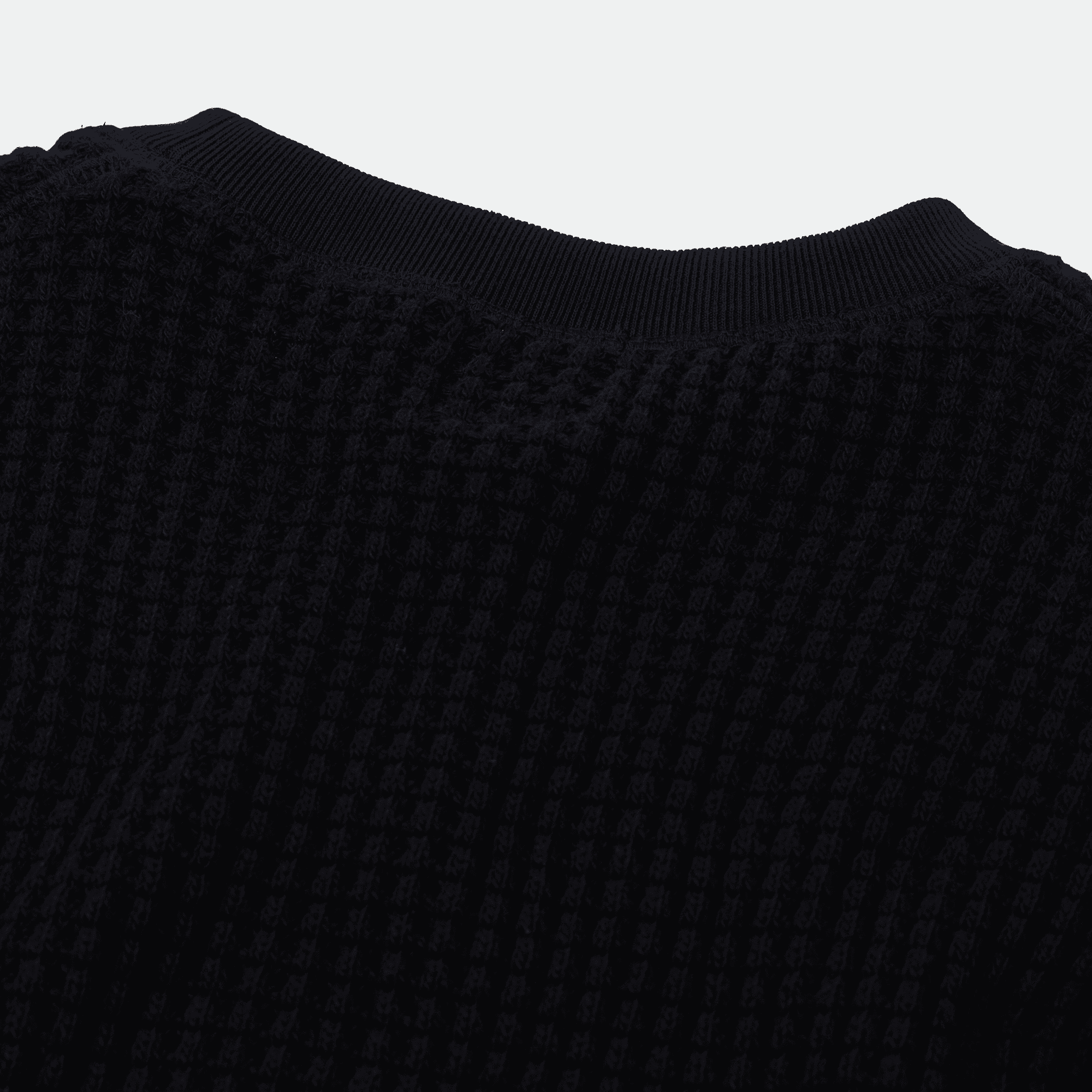 Jackman - Waffle Crewneck Black