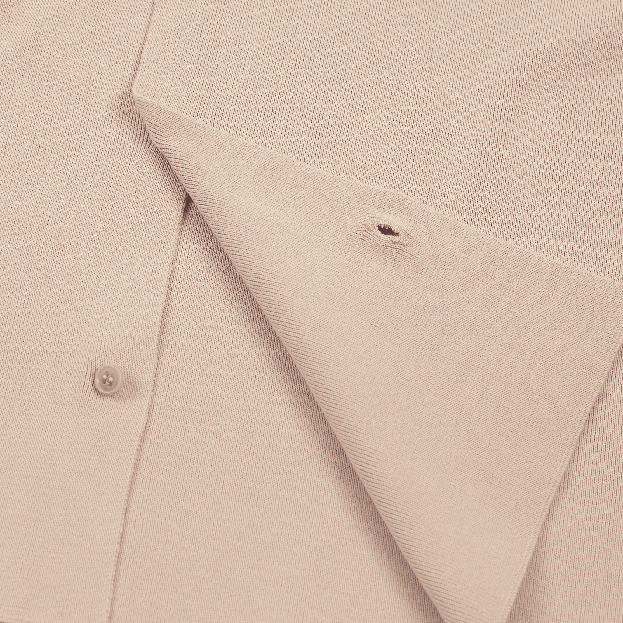 The NERDYS - Open Collar Knit Shirt Beige