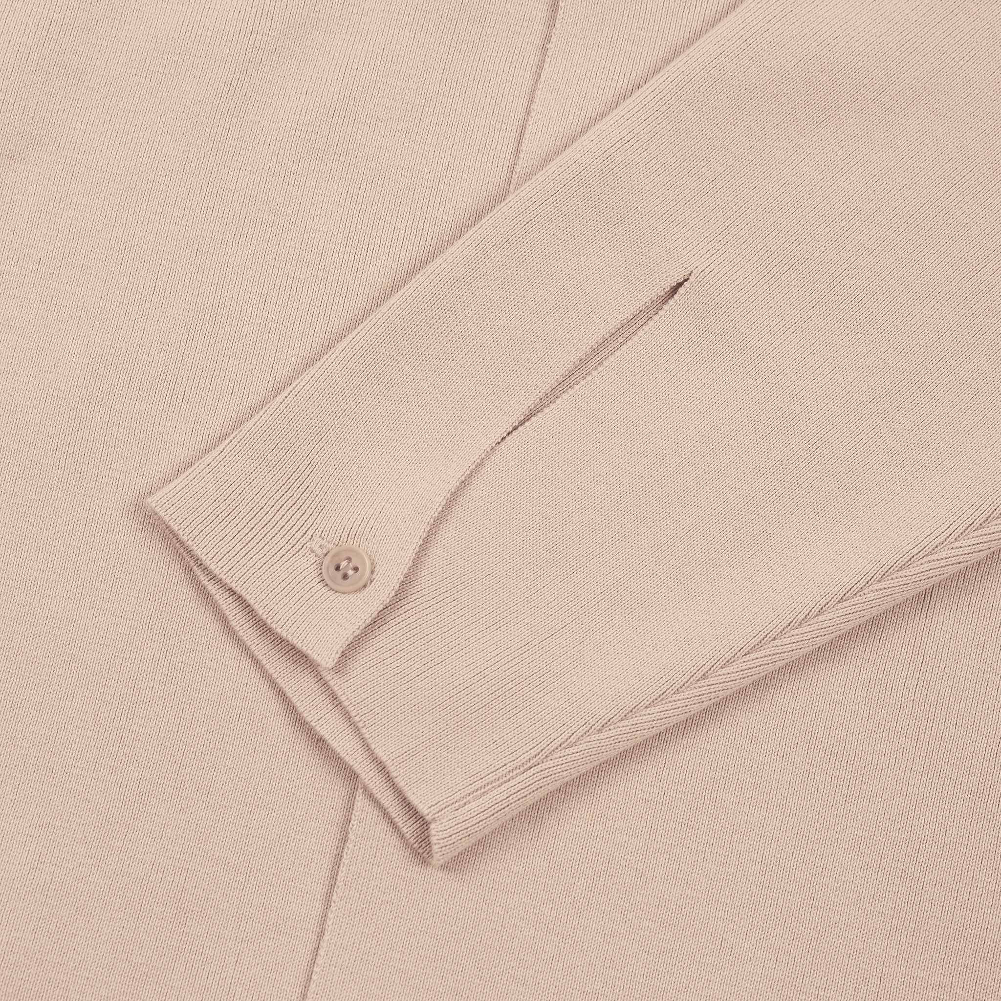 The NERDYS - Open Collar Knit Shirt Beige