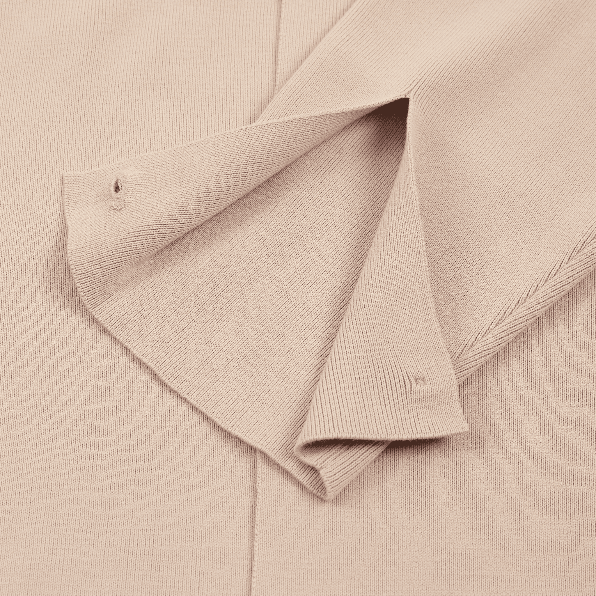 The NERDYS - Open Collar Knit Shirt Beige