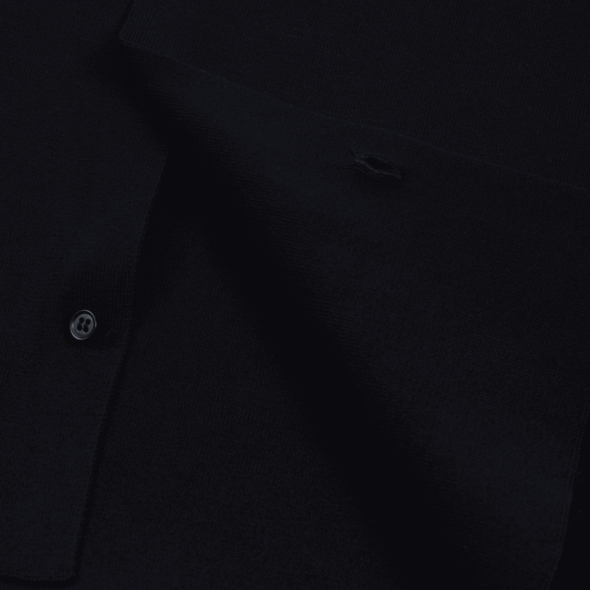 The NERDYS - Open Collar Knit Shirt Black