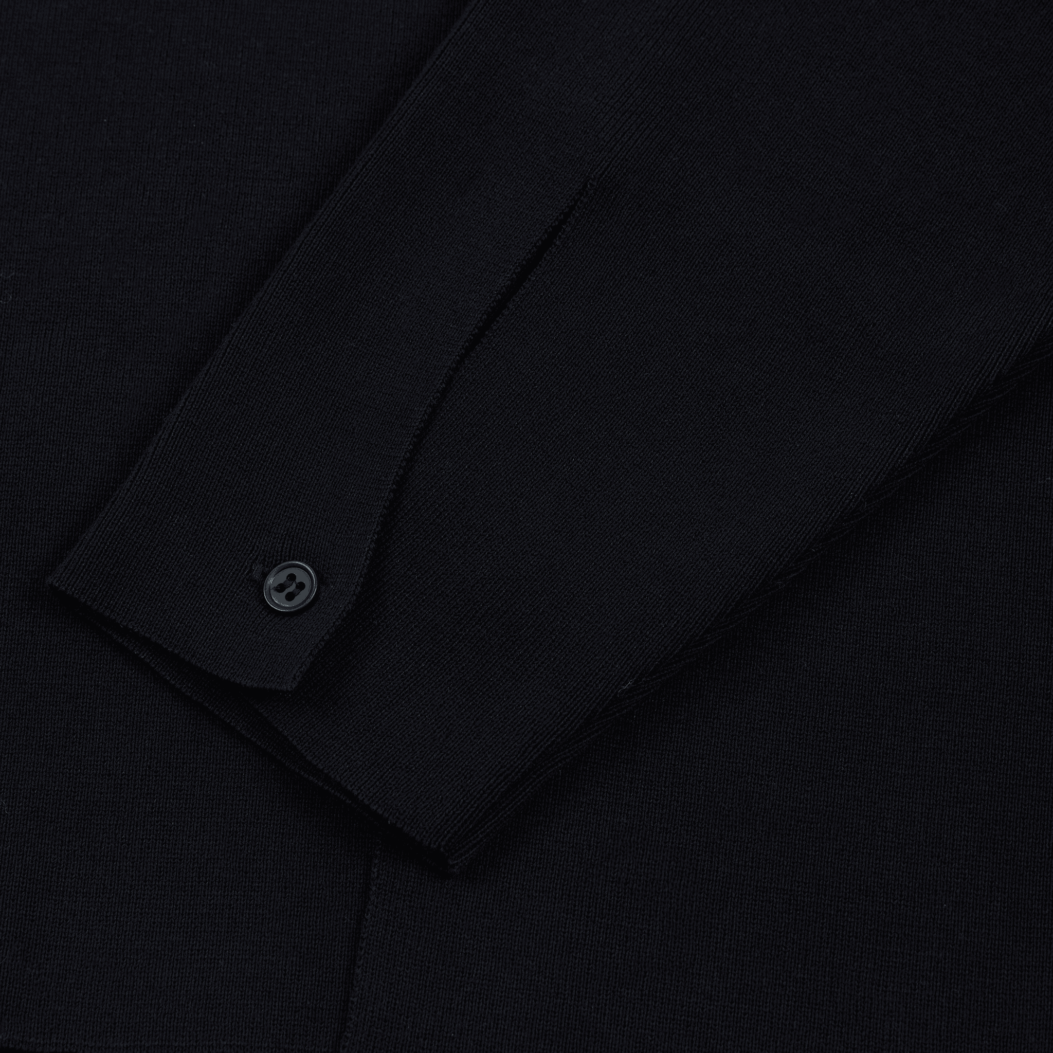 The NERDYS - Open Collar Knit Shirt Black