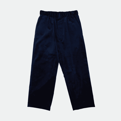 TOUJOURS - Velvet Easy Trousers Navy