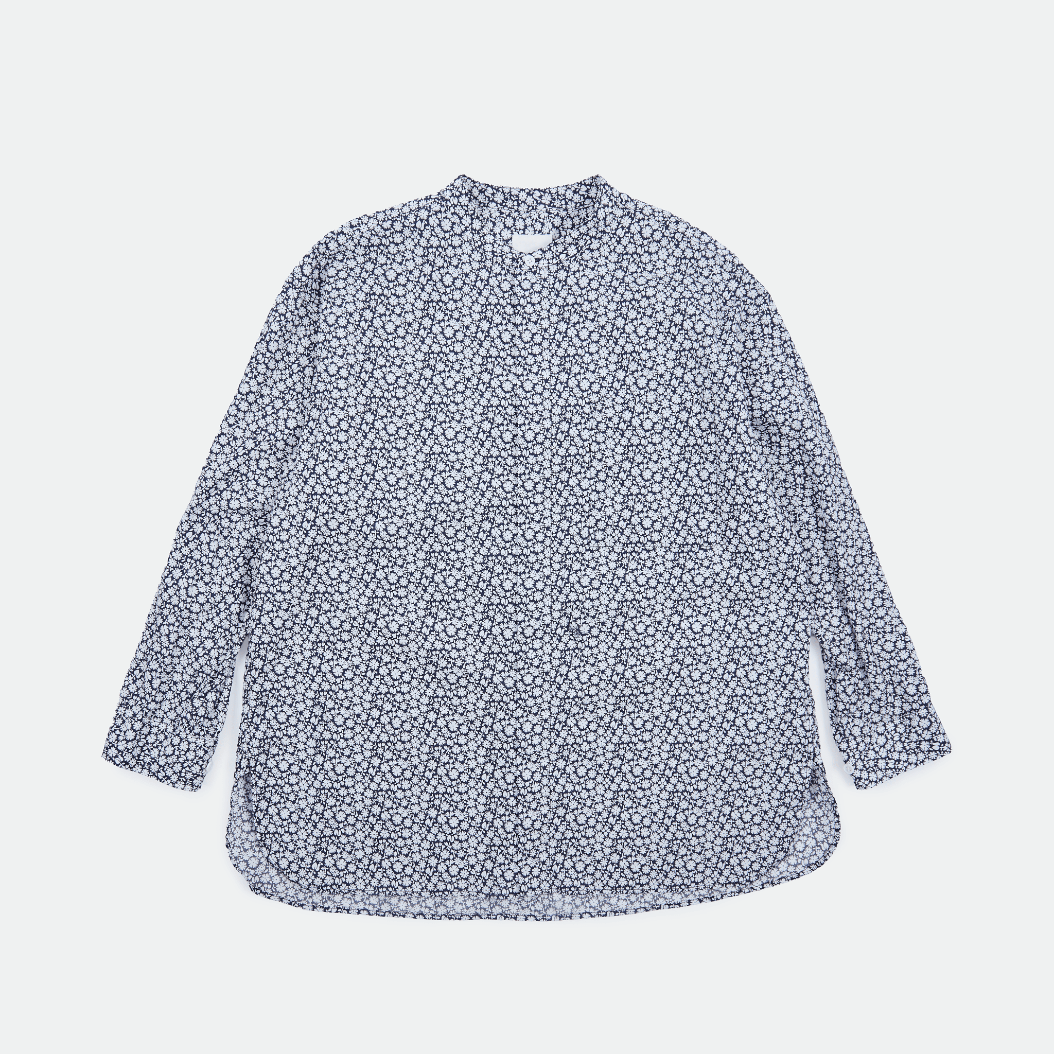 TOUJOURS - Floral Print Shirt Navy