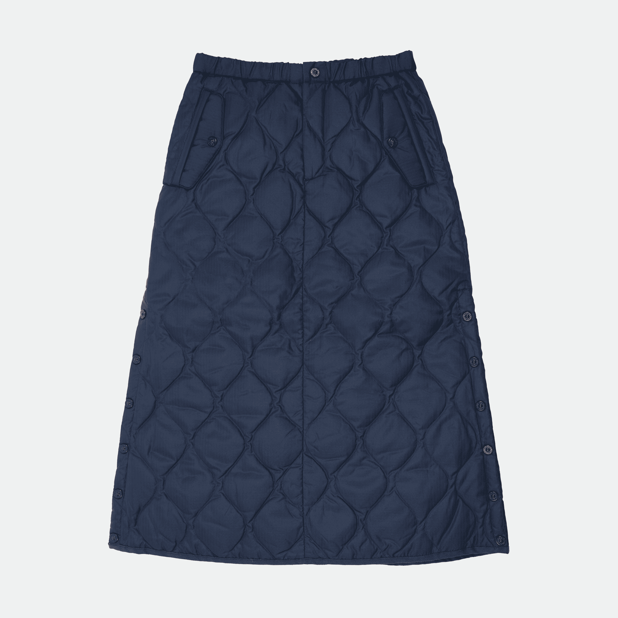 TAION - Military Snap Button Down Skirt Dark Navy