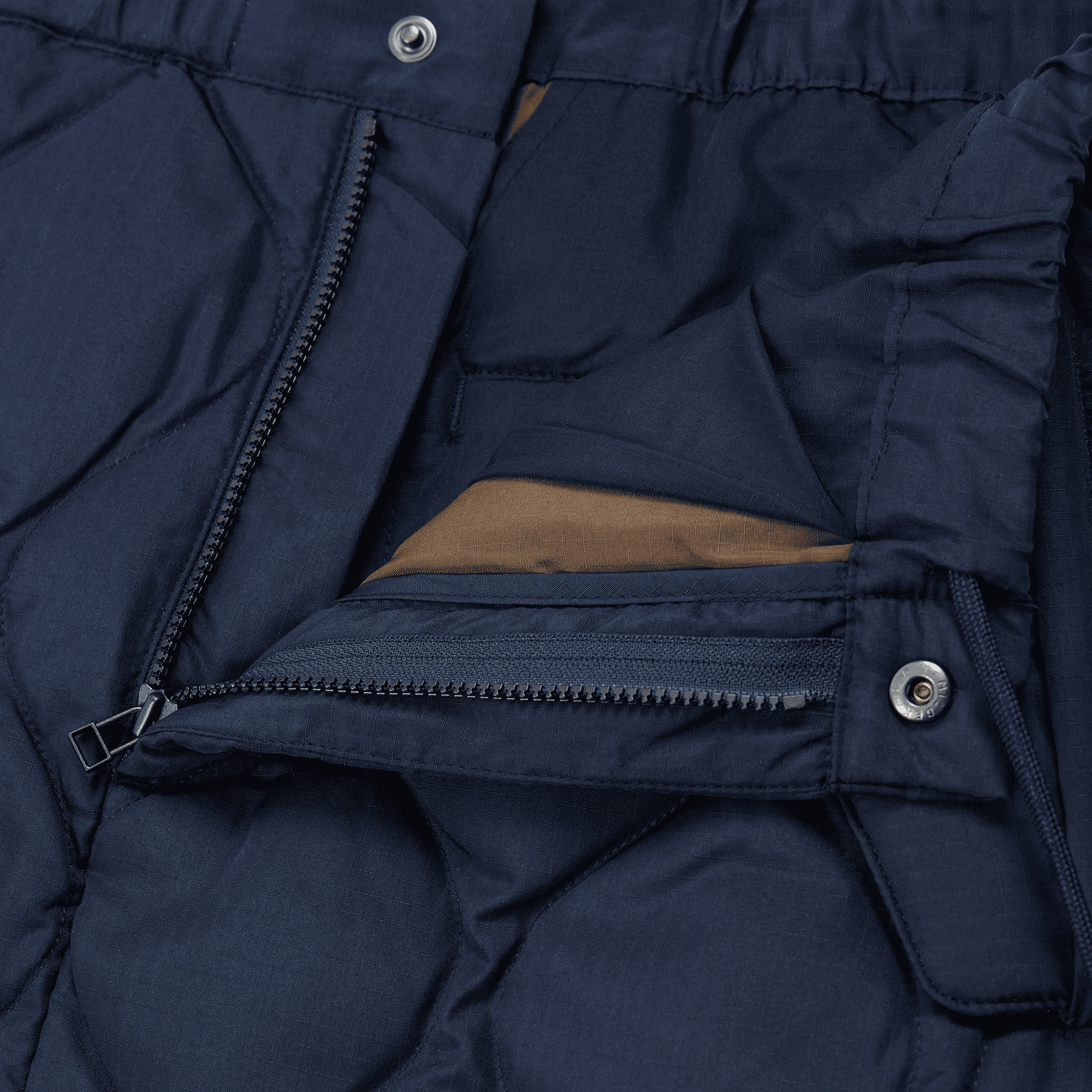 TAION - Military Snap Button Down Skirt Dark Navy