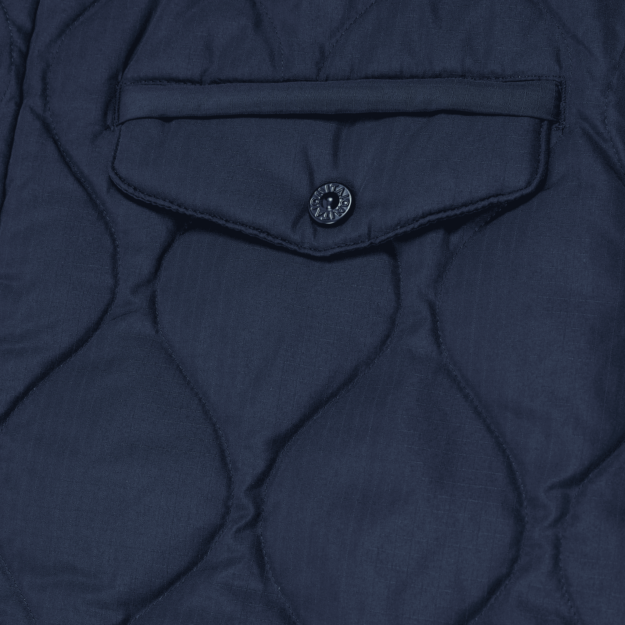 TAION - Military Snap Button Down Skirt Dark Navy