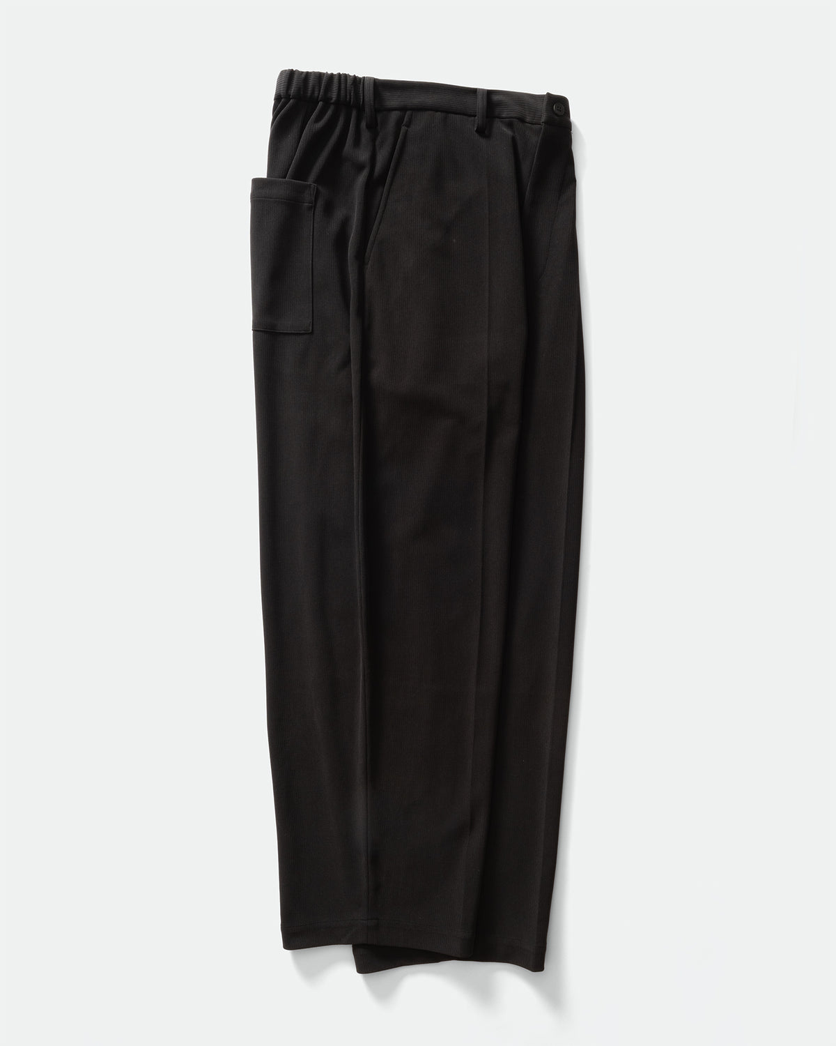 KANEMASA PHIL. - Cupro Fibril Rib Pants Black