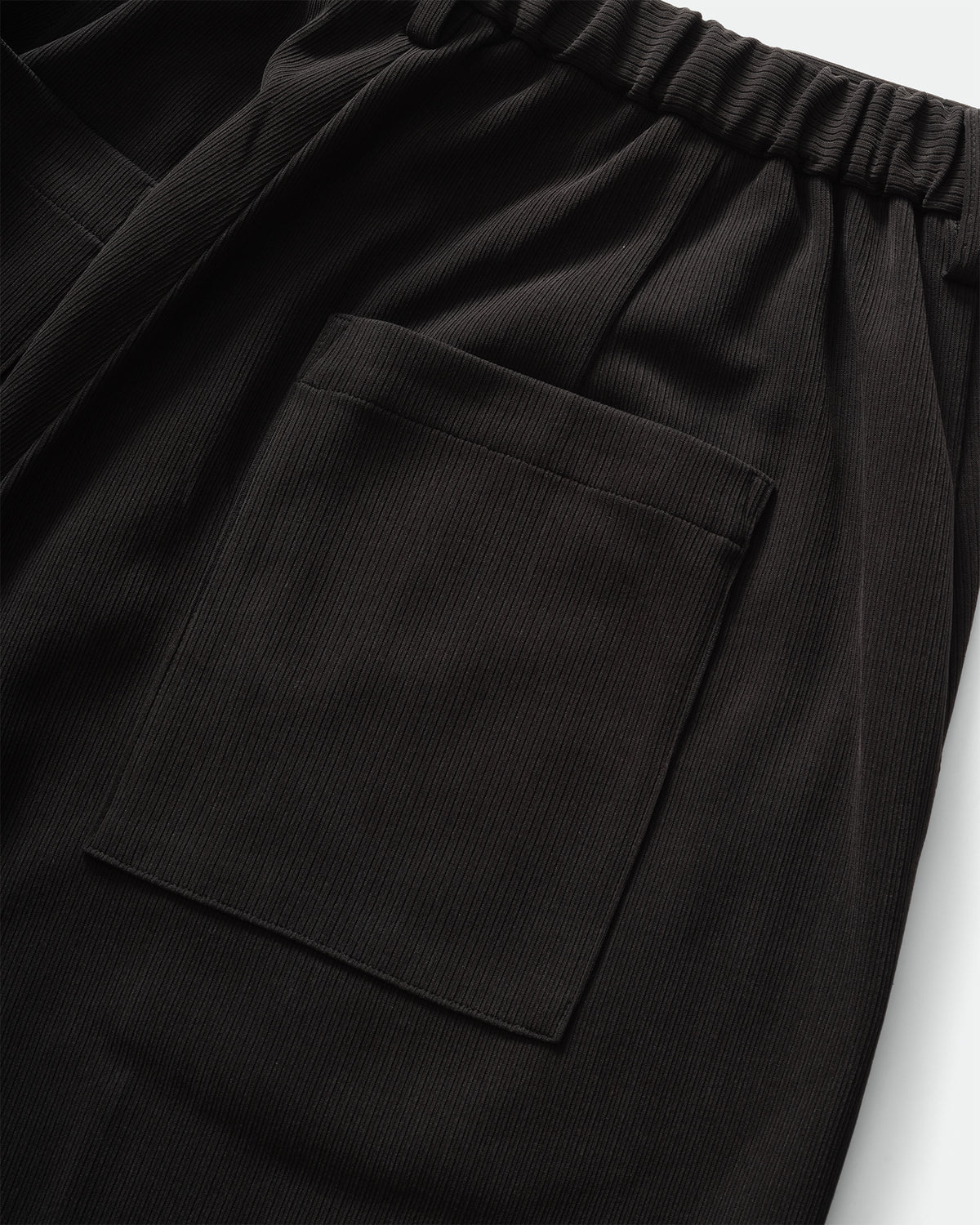 KANEMASA PHIL. - Cupro Fibril Rib Pants Black