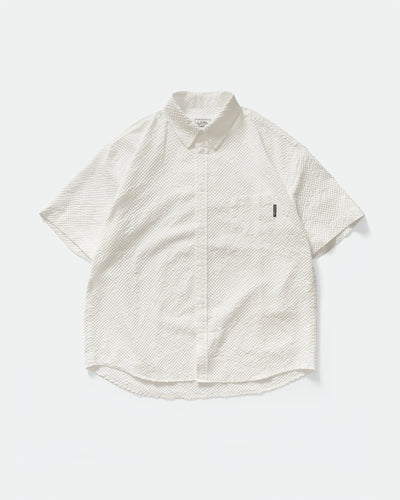 Kappy - Seersucker Check Half Shirt White
