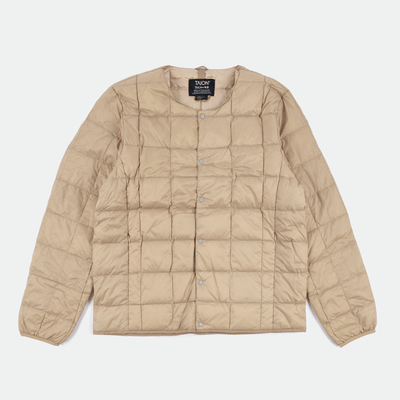 TAION - Crew Neck Button Down Jacket Beige