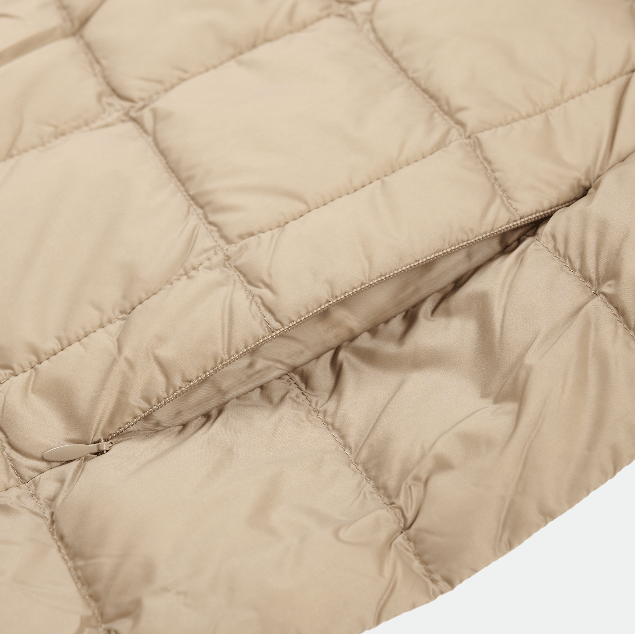 TAION - Crew Neck Button Down Jacket Beige