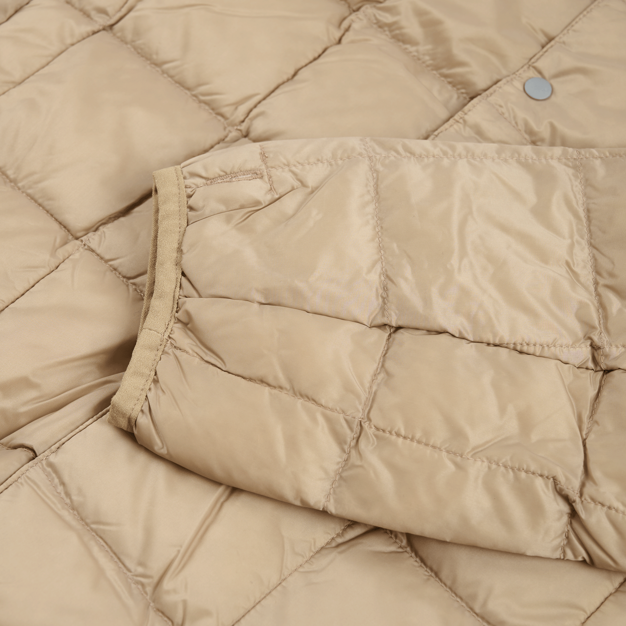 TAION - Crew Neck Button Down Jacket Beige