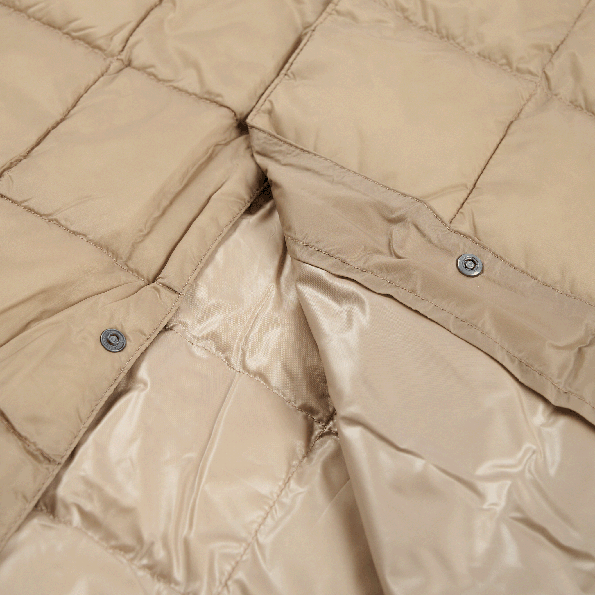 TAION - Crew Neck Button Down Jacket Beige