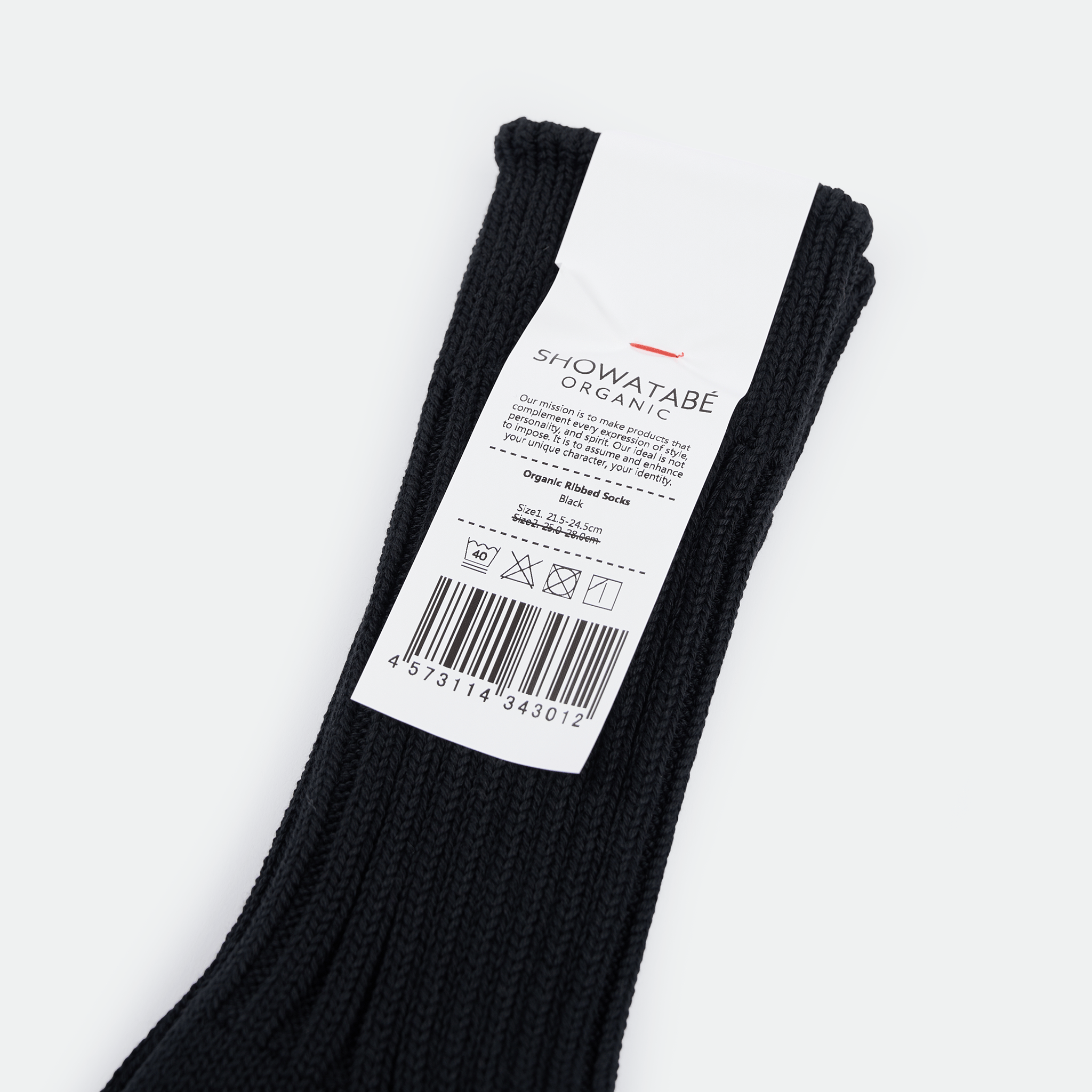 Decka - Organic Ribbed Socks Black
