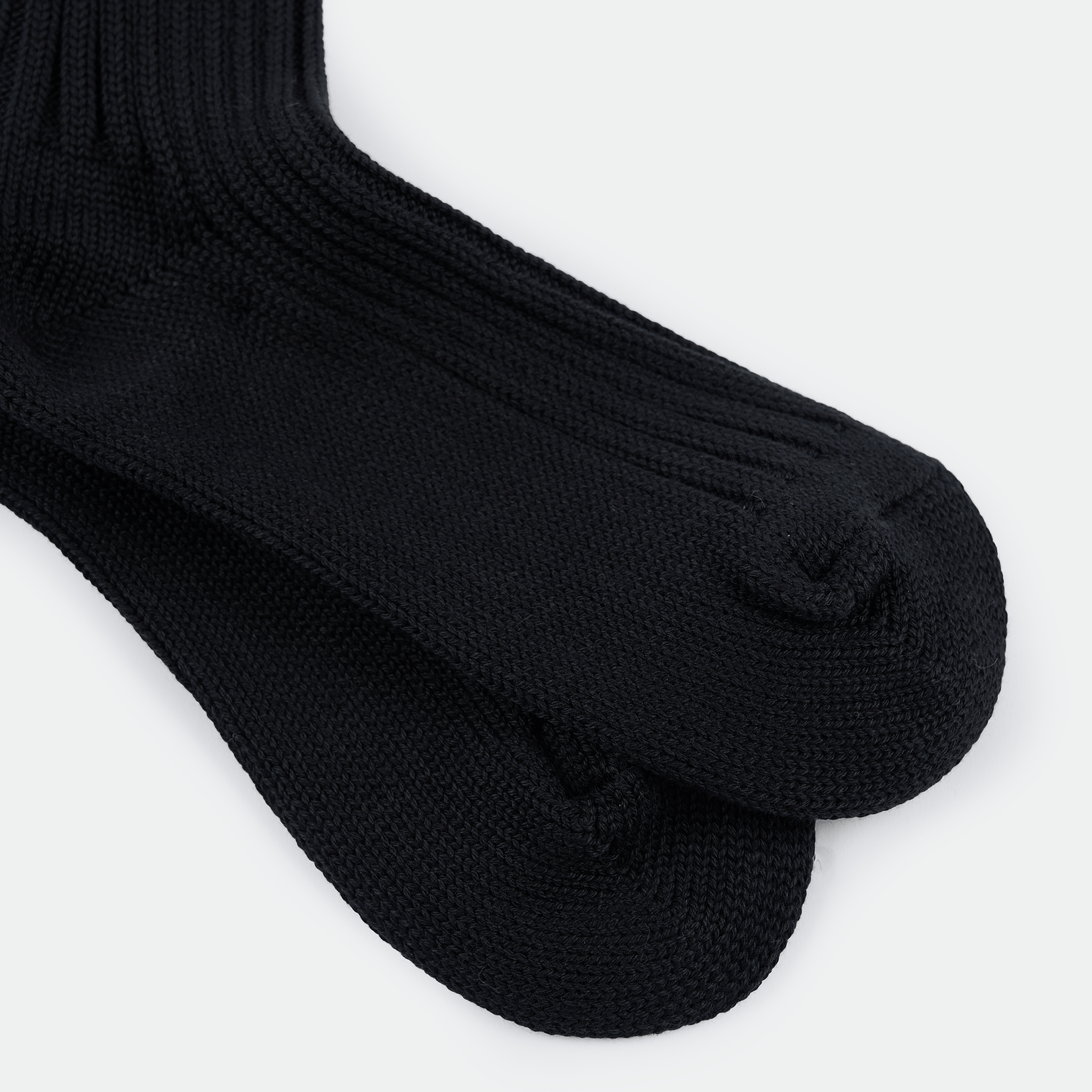Decka - Organic Ribbed Socks Black