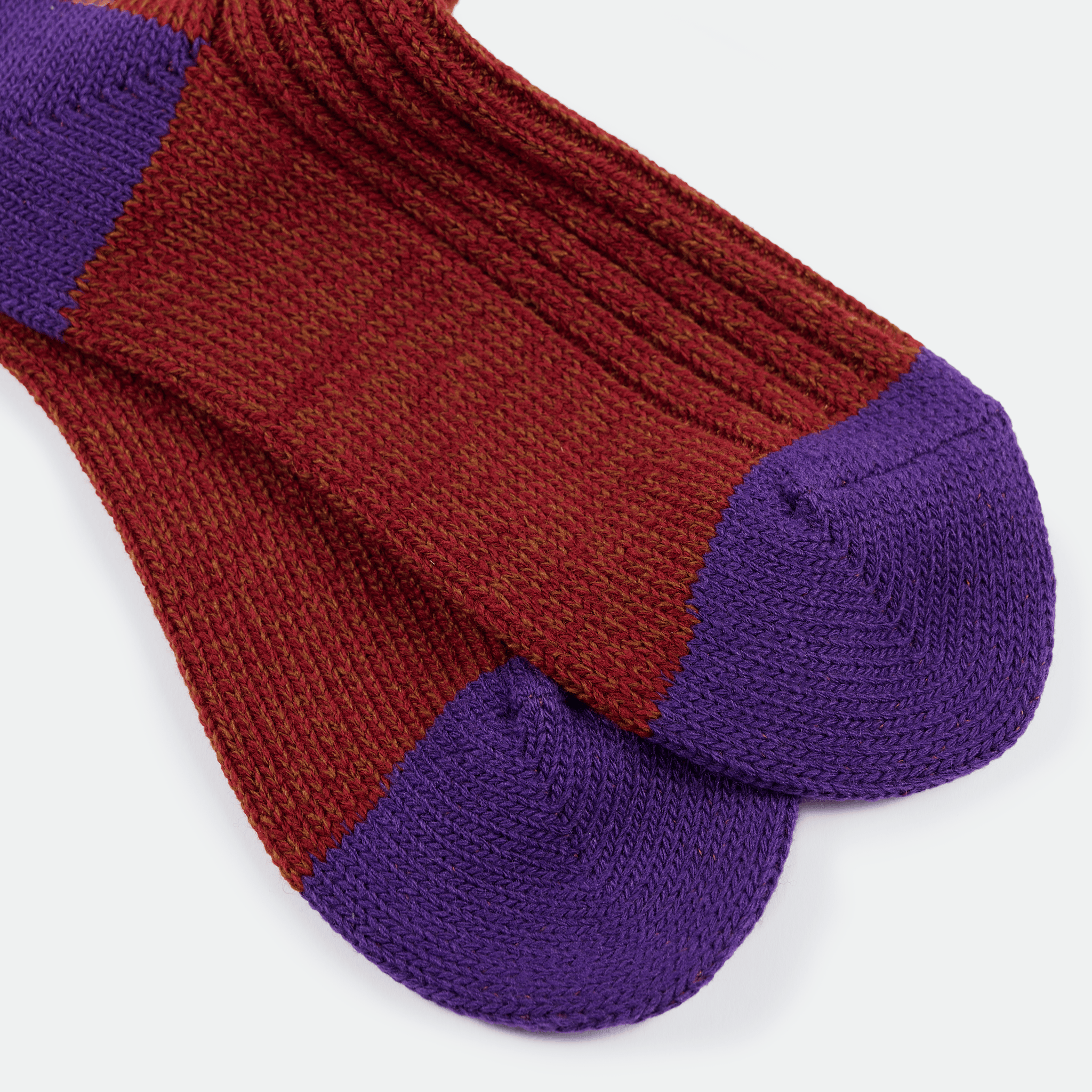 Decka - Wool Ribbed Socks Red Purple