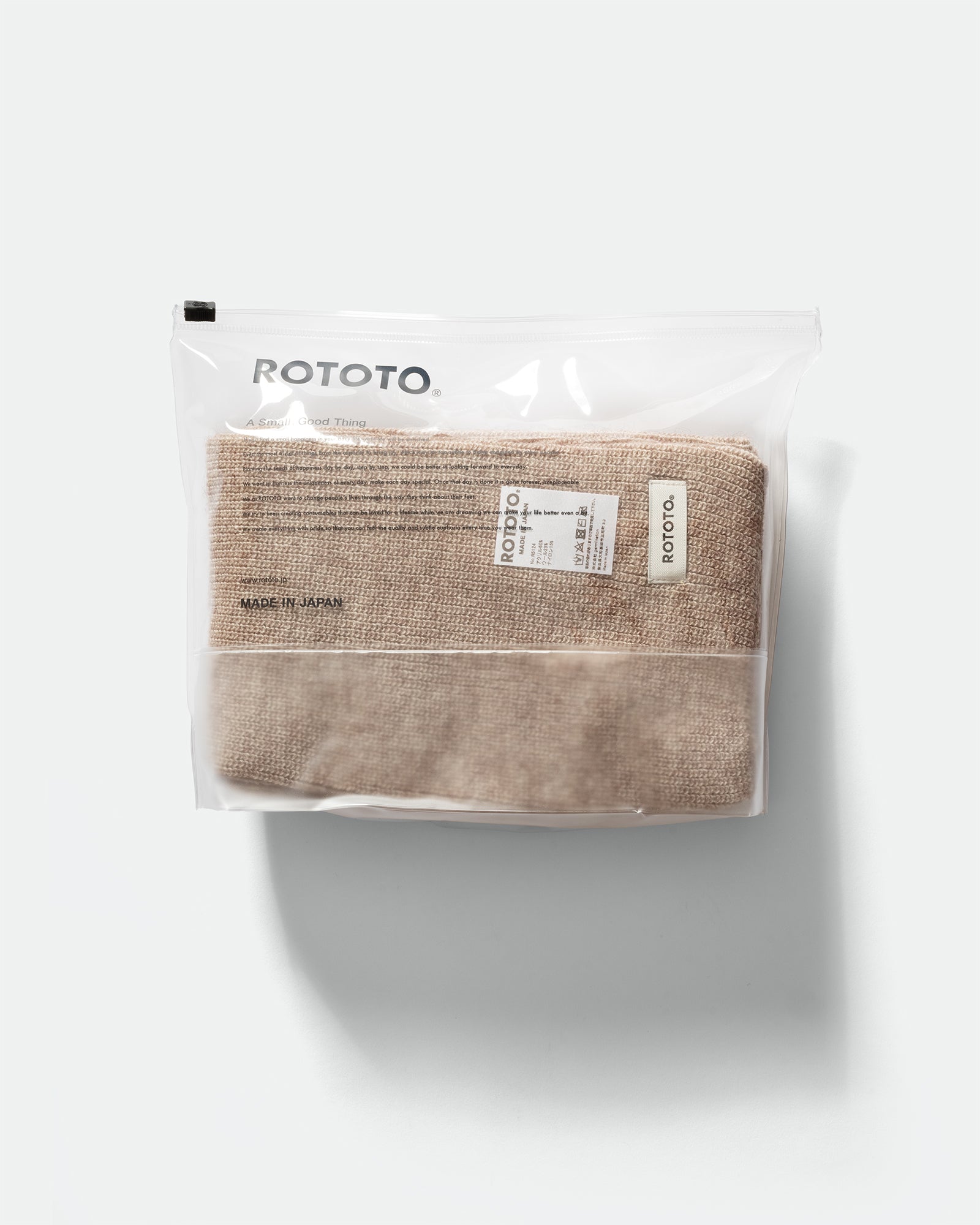 ROTOTO - Slim Scarf Light Brown