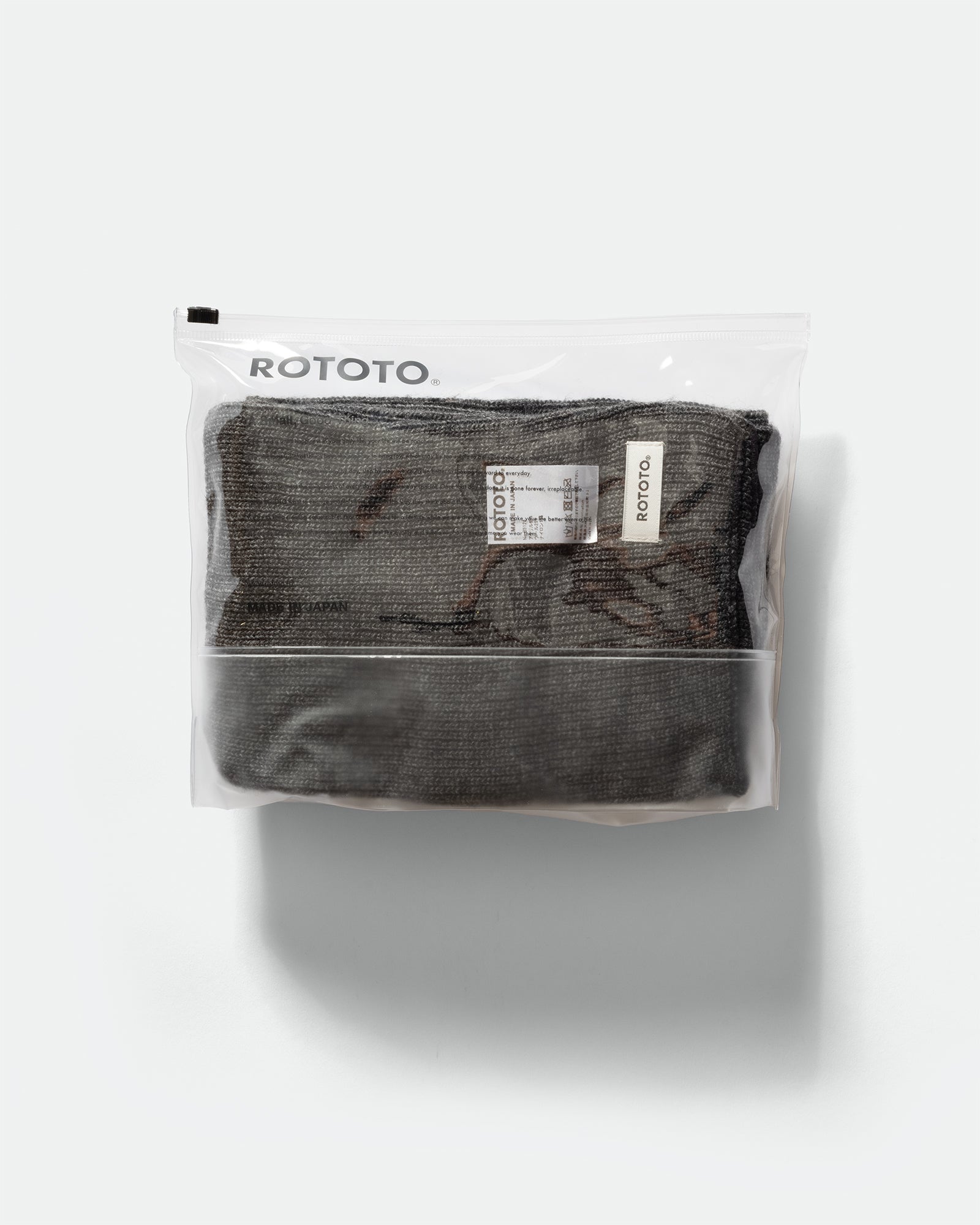 ROTOTO - Slim Scarf Charcoal
