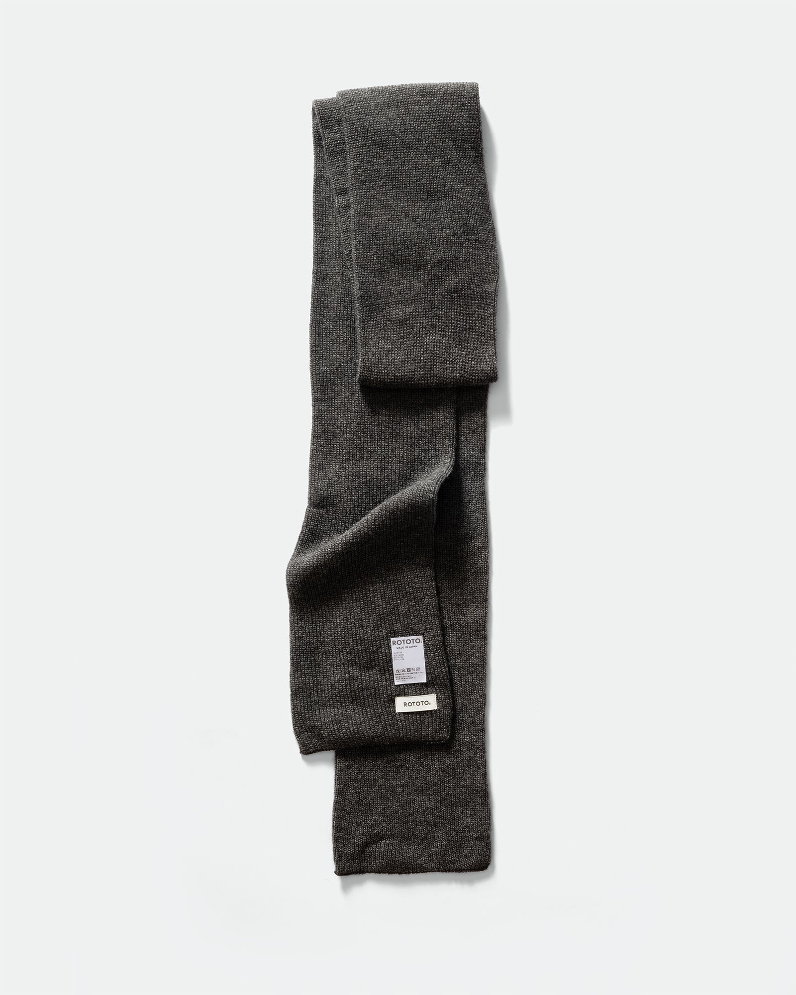 ROTOTO - Slim Scarf Charcoal