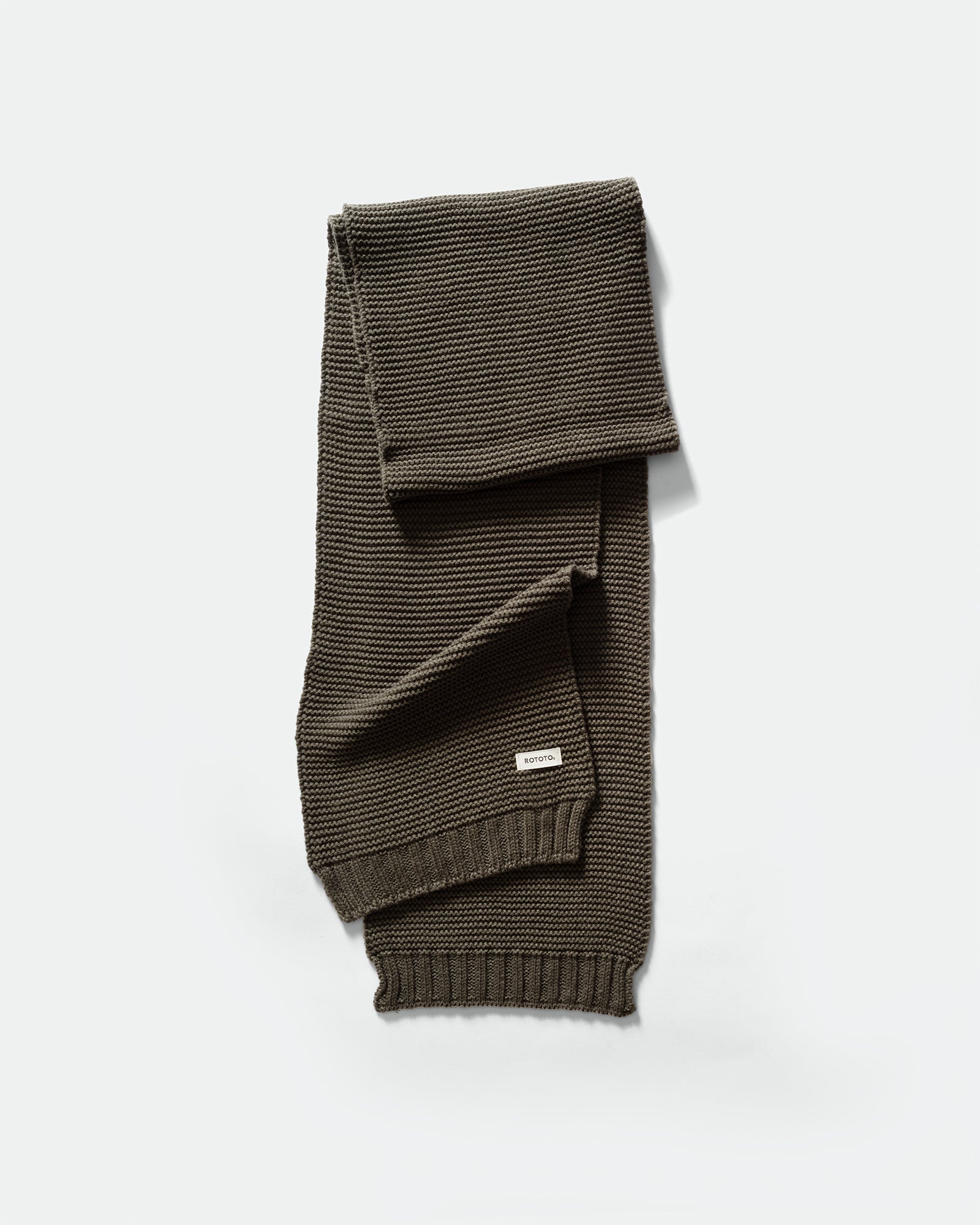 ROTOTO - Chunky Knit Scarf Charcoal
