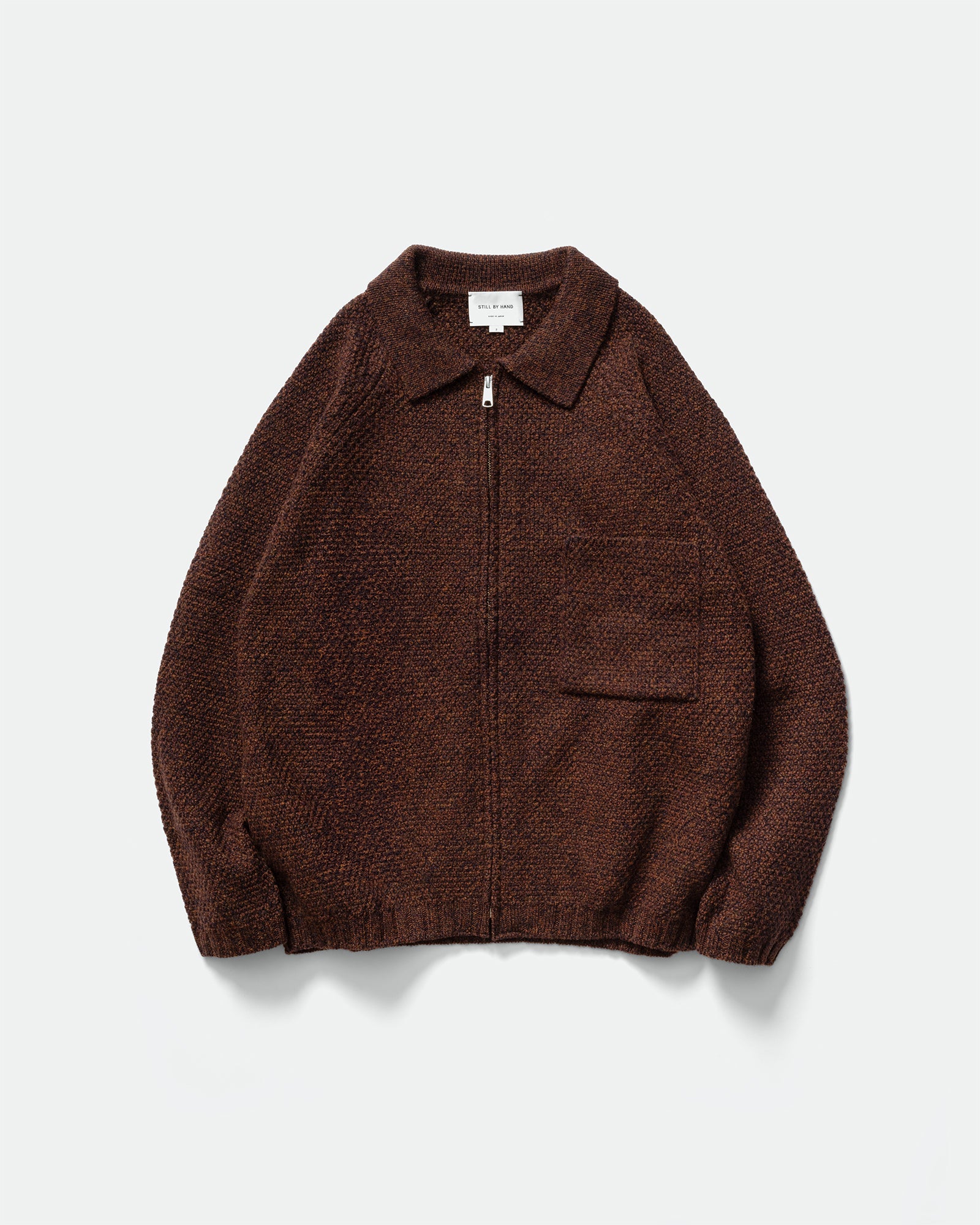 Still By Hand - 5G Knitted Blouson Brown
