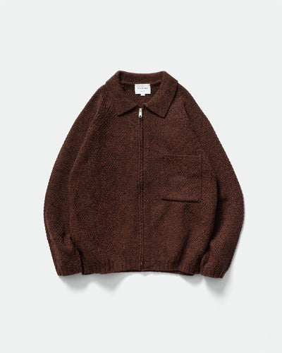 Still By Hand - 5G Knitted Blouson Brown