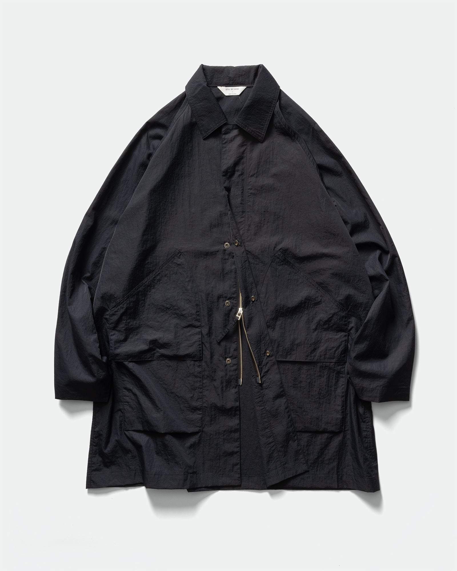 Still By Hand - Nylon Half Coat Dark Navy– Pick Store