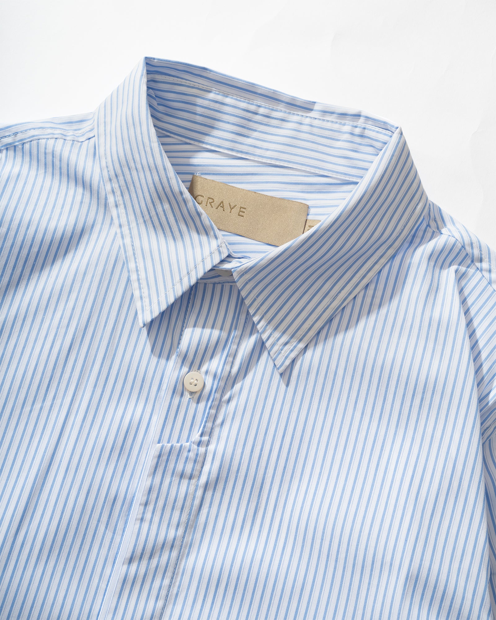 GRAYE - Cutout Placket Shirt Blue