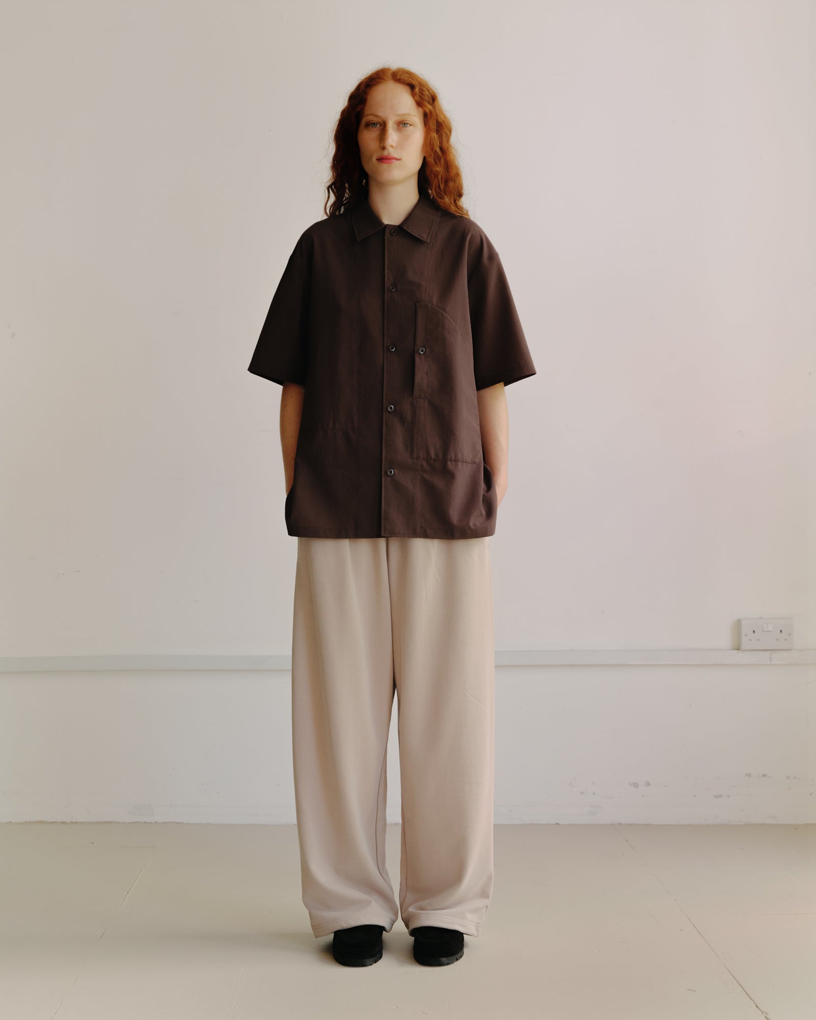 Product Twelve - Ventilation Short Sleeve Shirt Brown