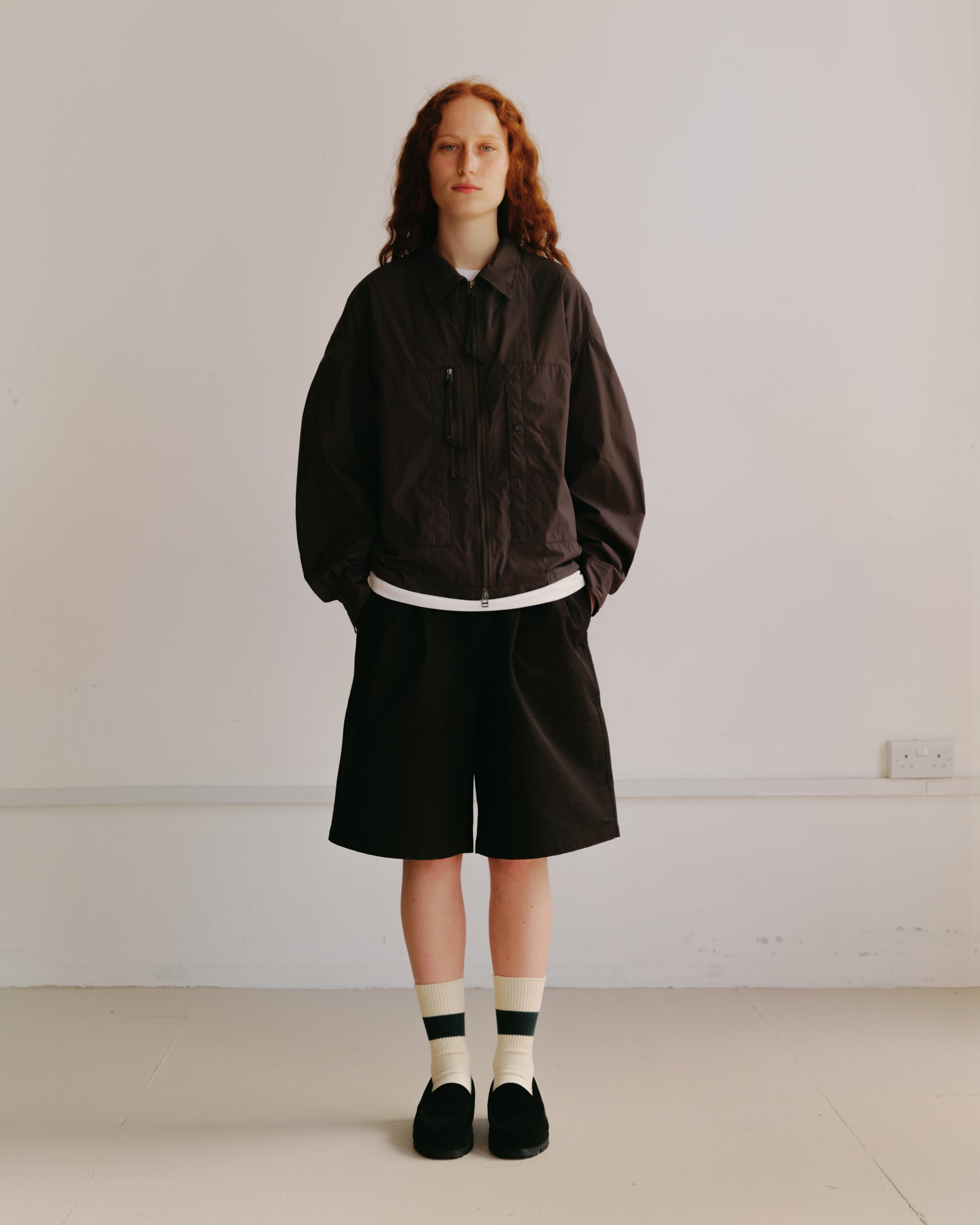 Product Twelve - Zip Up Utility Shirt Jacket Brown