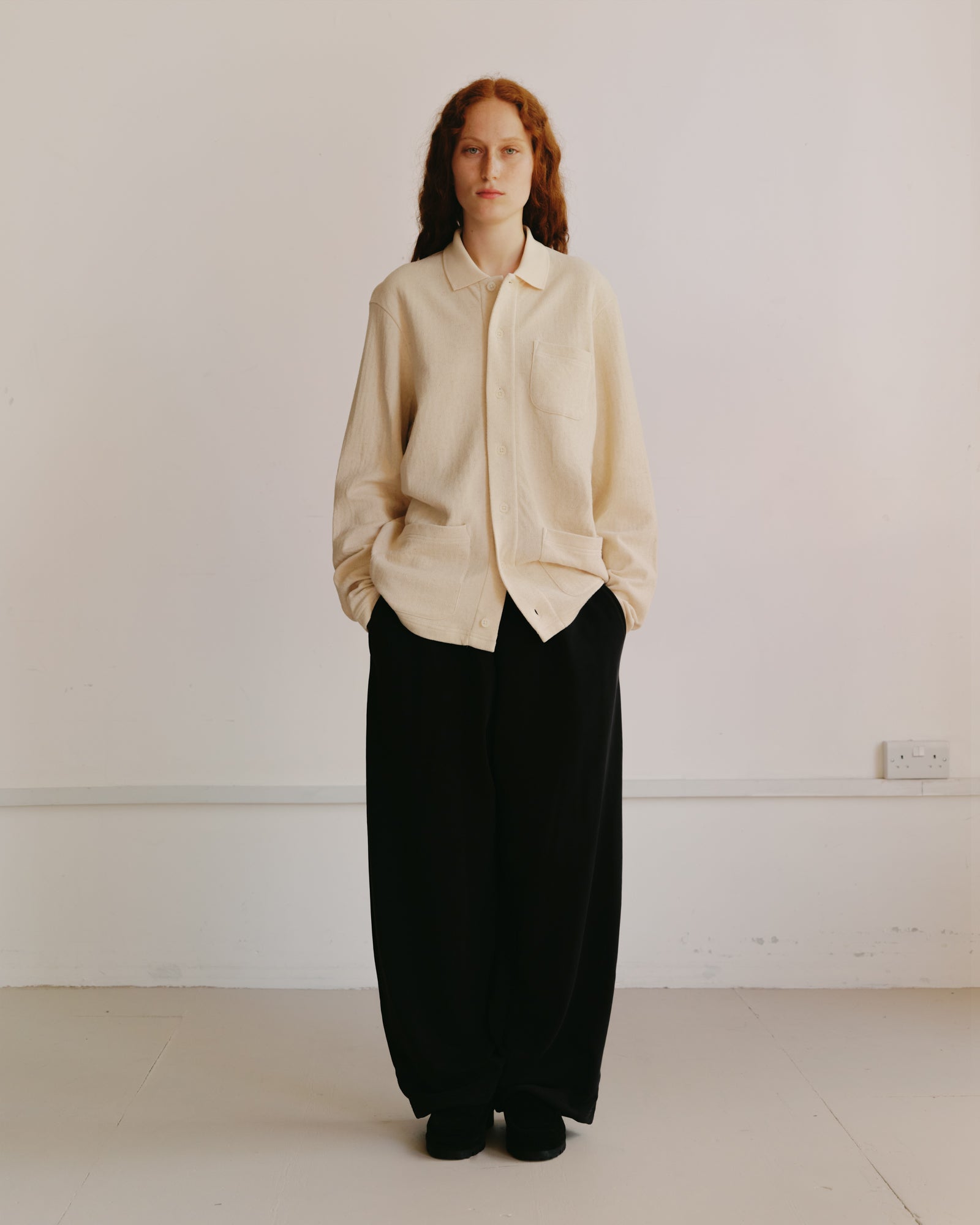 KANEMASA PHIL. - Cupro Easy Pants Black