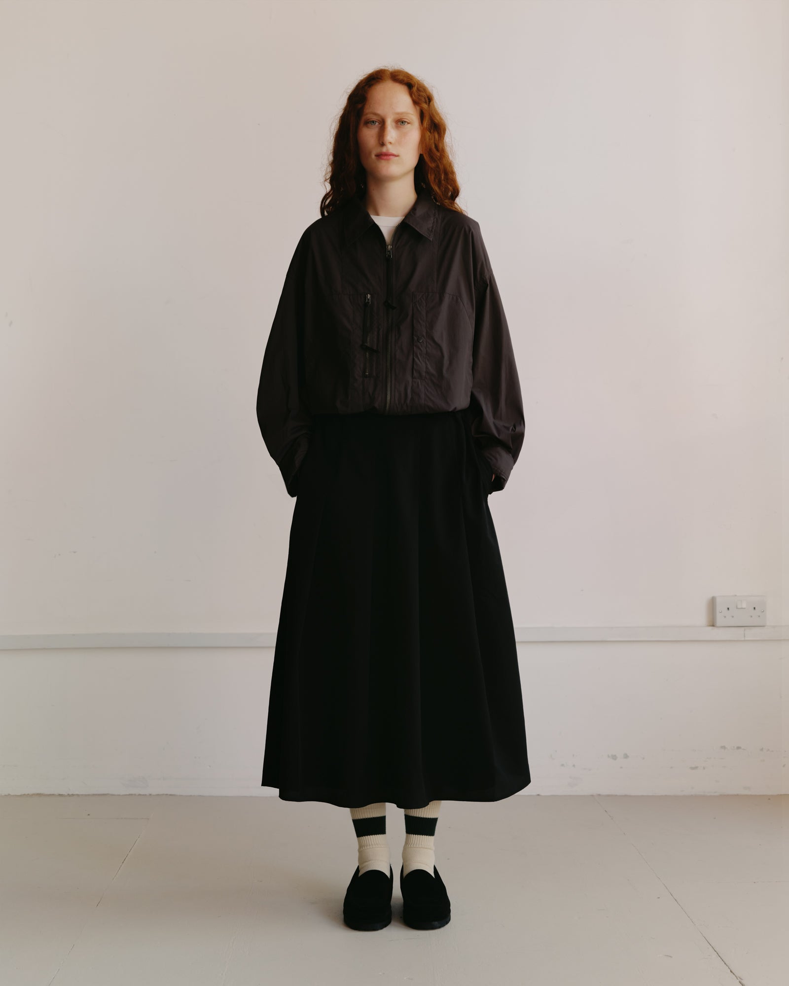 NANGA - DotAir Comfy Pleated Skirt Black