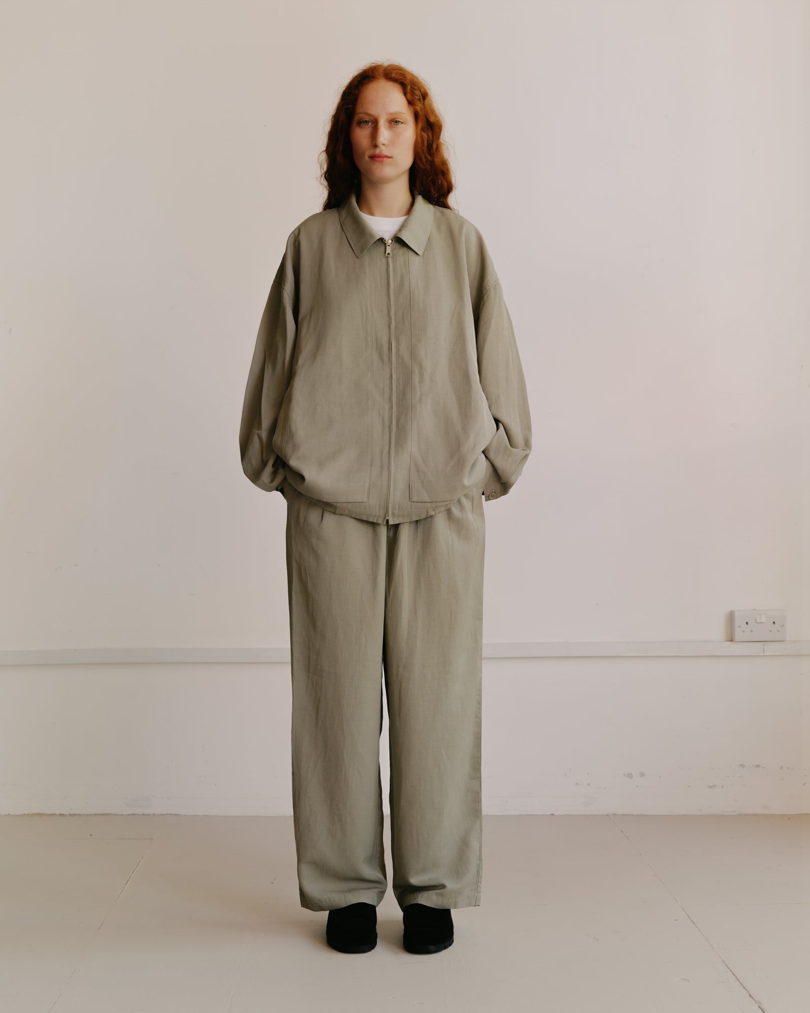 Still by Hand - Pigment Print Easy Pants Sage