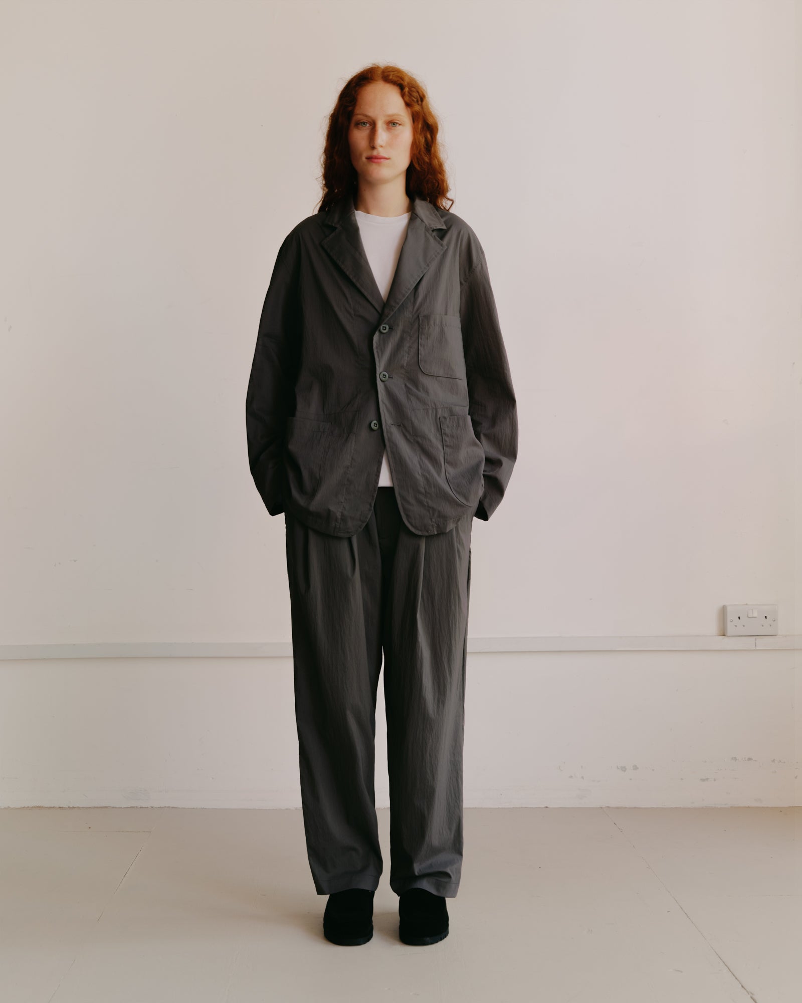 Jackman - Crepe Umps Jacket Grey